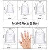 Frienda 40 Pieces Guitar Fingertip Protectors Silicone Finger Guards Anti-slip