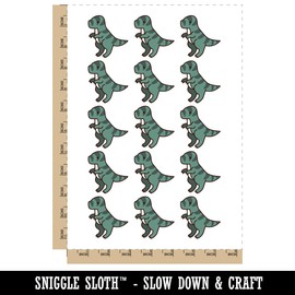 Baby Nursery T-Rex Dinosaur Temporary Tattoo Water Resistant Fake Body Art Set Collection - 15 2" Tattoos (1 Sheet)
