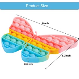AIZIXIN Pop Bubble Fidget Sensory Toys, Squeeze Sensory Toys, Novelty Gifts for Boys and Girls, Stress Relief and Anti-Anxiety Tools for Kids and Adults (Butterfly)