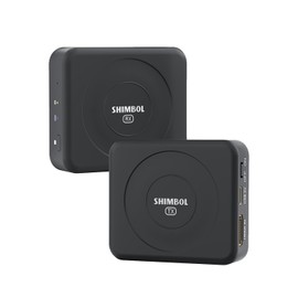 SHIMBOL TP NΑNA Wireless Video Transmitter Receiver System - 150 m Wireless Transmission, 60 ms Latency, HDMI In/Output, Compatible with Magnetic for Camera & Smartphone (Black)