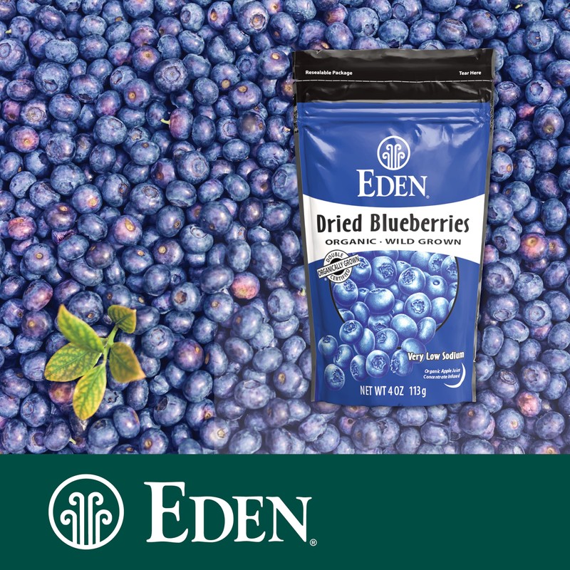 Eden Organic Dried Blueberries, 4 oz Bag