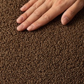 Foindtower Pack of 2, Curly Faux Fur Decorative Throw Pillow Covers Soft Fuzzy Plush Cushion Case with Zipper Cozy Pillowcase for Home Living Room Couch Bed Sofa 24 x 24 Inch,Dark Brown