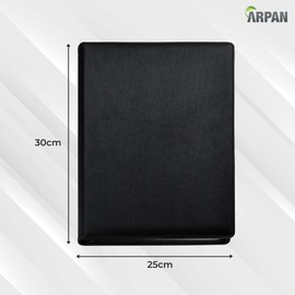 Arpan A4 Professional Display Book with 24 Pockets 48 Sides – Portfolio Folder A4 for Certificates & Documents – Presentation Folder, Portfolio Holder, Professional Portfolio (Black)