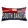 South Dakota Throw Pillow Cover 12x20 Set 2, South Dakota