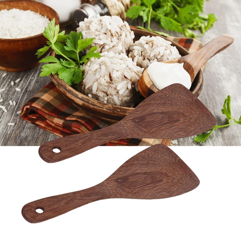 Beufee 2Pcs Rice Spoon, Heat Resistances Non Stick Rice Paddle