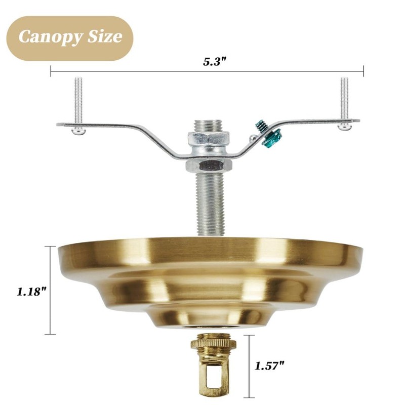 Heavy Duty Light Fixture Canopy Kit, 5.3 Inches Diameter &