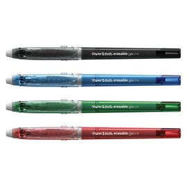 Paper Mate Medium 0.7 mm Tip Erasable Gel Pen - Assorted Standard Colours (Pack of 4)