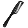 Aswalling Black Double Row Tooth Detangler Hair Comb Shampoo Comb