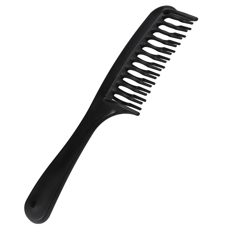 Aswalling Black Double Row Tooth Detangler Hair Comb Shampoo Comb
