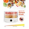 Commercial Chef Food Dehydrator, Five 9.25” BPA-Free Plastic Trays, Dehydrates