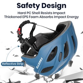 Favoto Blue Kids Bike Helmet - Toddler Helmet CPSC Certified Boys Girls Bike Helmets Children Helmet for Cycling Adjustable Lightweight Helmet Size S (18.9"-21.3")