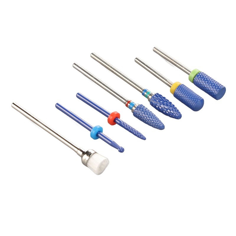 7pcs Nail Drill Bit Home Salon Portable Ceramic Cuticle Remover