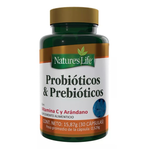 Nature's Life Probióticos Y Prebióticos, 30 Cápsulas