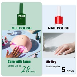 18ml Hema Free Deep Green Gel Nail Polish- Hypoallergenic Non Toxic Dark Green Nail Polish Gel, Long Lasting Soak Off UV Nail Polish for Manicure Nail Design Salon Home DIY