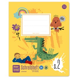 Formati S.2 Quart Writing Book 20 Sheets Lined, Pack of 2, Building Ruling for Writing Beginners: Inside, Made from 100% Recycled Paper