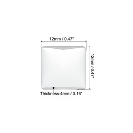 PATIKIL Transparent Glass Cabochons, 36Pcs 12x12mm Square Shaped Glass Dome Tiles for Photo Pendant Jewelry Making, Clear