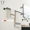 JQK Double Bath Towel Bar, Oil Rubbed Bronze 33 Inch