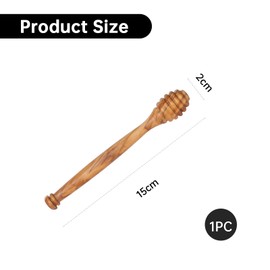 RLMVGBX Olive Wood Honey Dipper, 15cm, 1 Piece
