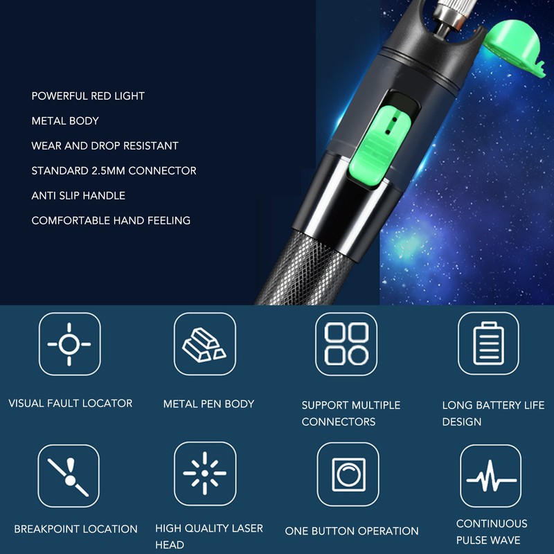 20MW Pen Type Fiber Optic Visual Fault Locator Highly Integrated