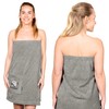 Lashuma Sauna Towel Women's Terry Cloth Sauna Kilt Stone Grey