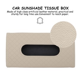 ULTECHNOVO 2 Pcs Tissue Box Visor Sunglass Holder Car Sunglasses Glasses Clip Windscreen Holders Car Essentials List Mens Accessories Sun Glasses Holder Case Bin Artificial Leather