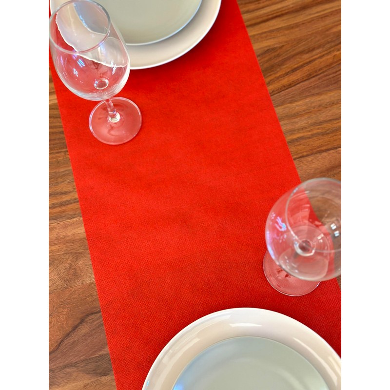 NATUARTE, Table Runner, Red, Non-Woven Table Runner, Decorative Table Runner,