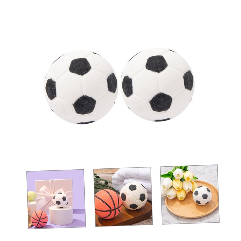 Gatuida 2pcs Portable Football Shape Bathing Natural Bath Salt for