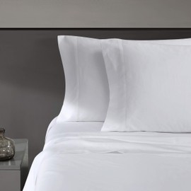 Vera Wang | 800 Collection | Bed Sheet Set - 800 Thread Count, Silky Smooth & Wrinkle-Resistant Bedding, Queen, White