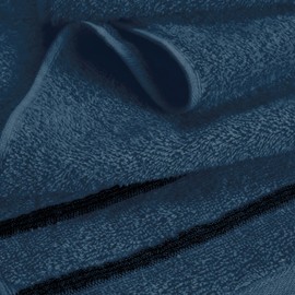 MyOwn Ultra Soft 6 Pack Cotton Towel Set, Contains 2 Bath Towels 28x55 inch, 2 Hand Towels 16x24 inch & 2 Wash Coths 12x12 inch, Ideal Everyday use, Compact & Lightweight - Mineral Blue, 71660