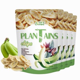Far’s Orchard Plantain Chips – 4 Pack (2 oz Resealable Bags) • Crunchy Banana Style Snack, Vegan, Non GMO, Gluten Free, No Additives