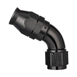 EVIL ENERGY 10AN 60 Degree PTFE One Piece Full Flow End Hose Fitting Aluminum Black