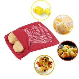3 Pack Baked Potato Microwave Bag, Reusable Baked Potato Cooker Pouch, Washable Potato Baking Bag for Microwave Oven, Perfect for Steaming Cooking Yams, Corn