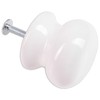 Plain White Ceramic Furniture Door & Draw Knob 38mm Diameter