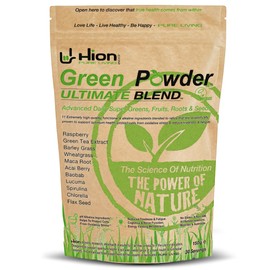 Hion Hion Green Powder C Ultimate Blend C The UKs #1 Super Greens Powder. No Useless Filler. The Original, Industry Leading superfood Powder.