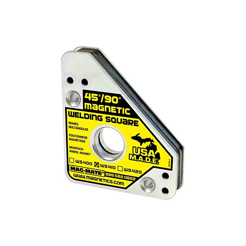 MAG-MATE WS410 Standard Magnetic Welding Square, Mid-Size, Fuzz Iron Reduction