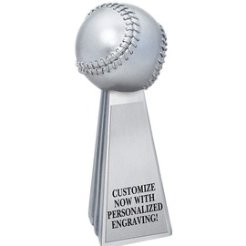 Crown Awards 10" Baseball Gridiron Trophy, Metallic Fantasy Baseball Sculpture Trophies