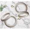 28mm x 45mm White Curtains Rings Drapery Pole with Curtain