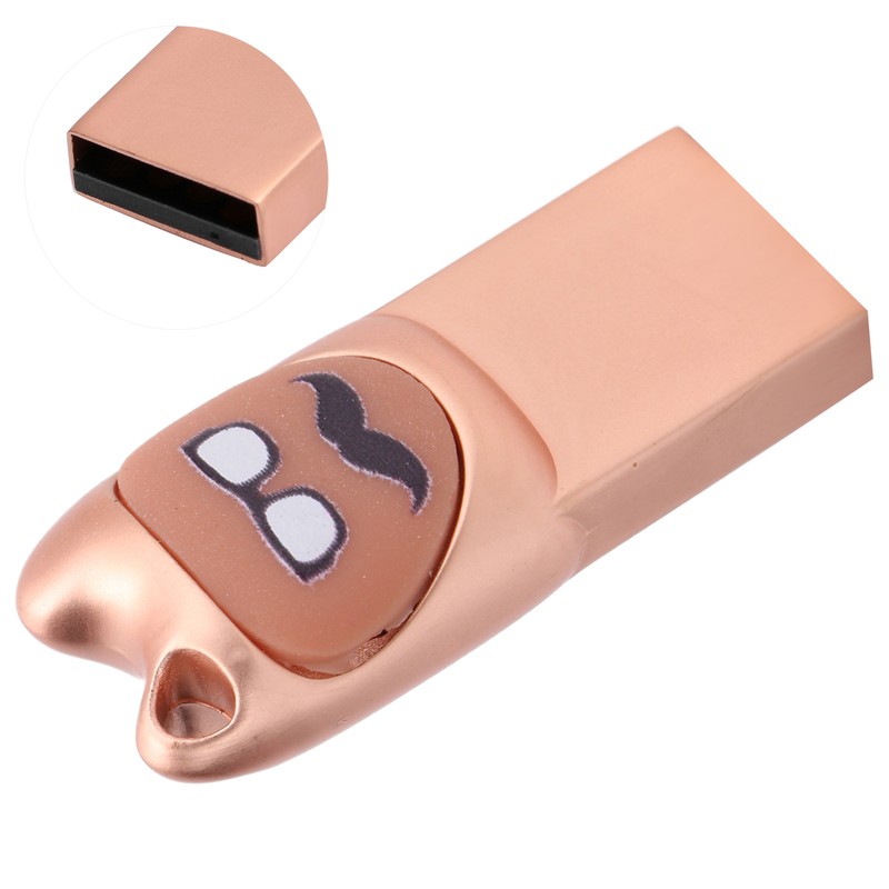 U Disk Cartoon Moustache Pattern USB Flash Drive Computer Data