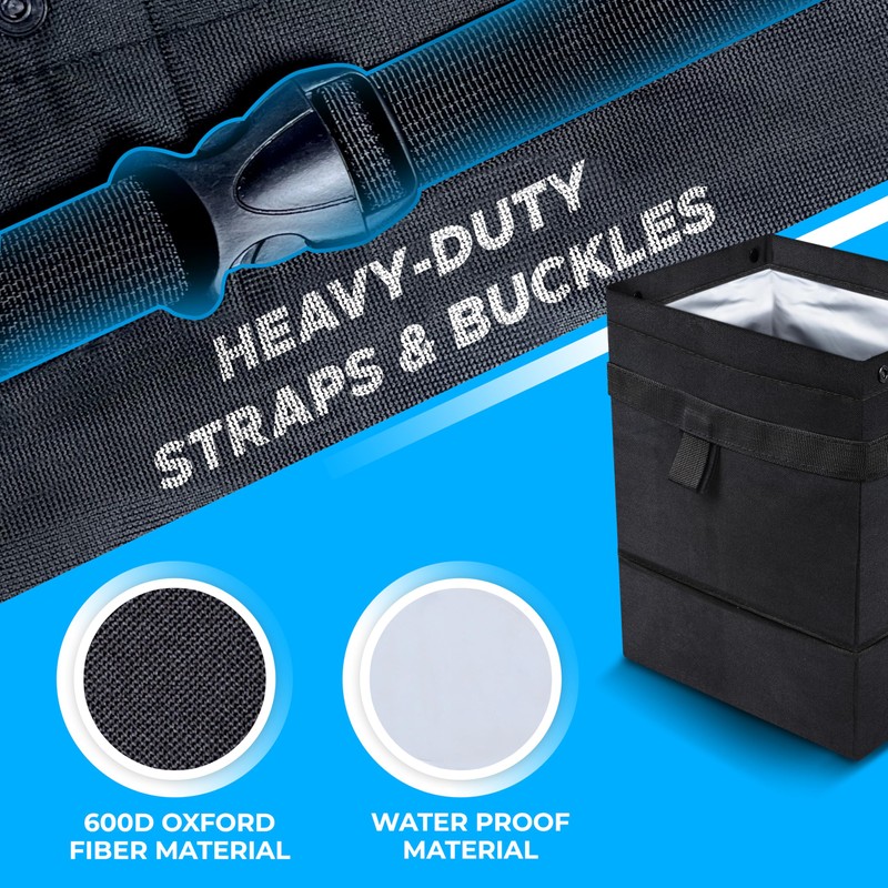 EcoNour Foldable Car Trash Bag Hanging, Garbage Bag and Waterproof