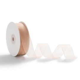 AOKSUNOVA Ribbon for Gift Wrapping 2.5cm x 45m Organza Ribbon Tulle Ribbon Thin Ribbons for Crafts Gift Ribbon Dusty Rose