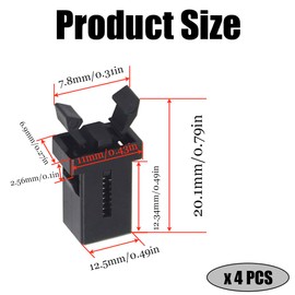 CORTHULin 4 PCS Bin Lid Clasps Durable Touch Bin Lid Catch Latches Lock Flexible Bin Touch Lid Clips Plastic Spare Bin Lid Catch Clip Replacement Compatible with 3 to 50 Litre Bin