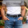 maikun Black Leather Ratchet Mens Belt,Width 1 3/8", Quick Release