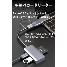 KHkuahai USB 3.0 SD Card Reader (2024 New Model) 4-in-1 Type-C SD Card Reader, OTG Compatible, 5Gbps High Speed Transfer, Card Reader, SD/TF SDXC, SDHC/MicroSD Compatible, For iMac, PC, Windows11,
