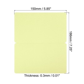 PATIKIL Greeting Cards,50Pcs 7.25 x 5.85inch Favor Decor Foldable Blank Card for Wedding Party DIY Decoration Table Name Place Cards Light Green Pearlescent Paper