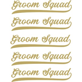 SEC Apparel Groom Groomsman Bestman Bachelor Iron On Patches Decal Transfer for t Shirts Fabric Clothing vol2 (5 Set of Groom Squad)