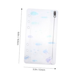 OSALADI Zipper Folders for Planner PVC Business Card Zipper Pouch Lightweight Scrapbooking Bag for Organizing Documents and Tickets