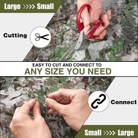 Sposuit Camo Netting for Hunting Blinds - Premium Camo Net Bulk Roll, Camouflage Netting for Army Shooting, Party Decorations, Camping Ghillie Netting, Sunshade Camo Mesh