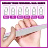 Nail Files Set, FANDAMEI 15pcs 100/180 Grit Professional Nail Boards