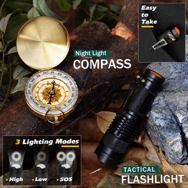 Suvival Kits 14 in 1, Gifts for Men Dad Him Christmas, Stocking Stuffers for Men, Survival Gear and Equipment, Cool Unique Fishing Hunting Birthday Gift for Husband Teen Boy Boyfriend Women