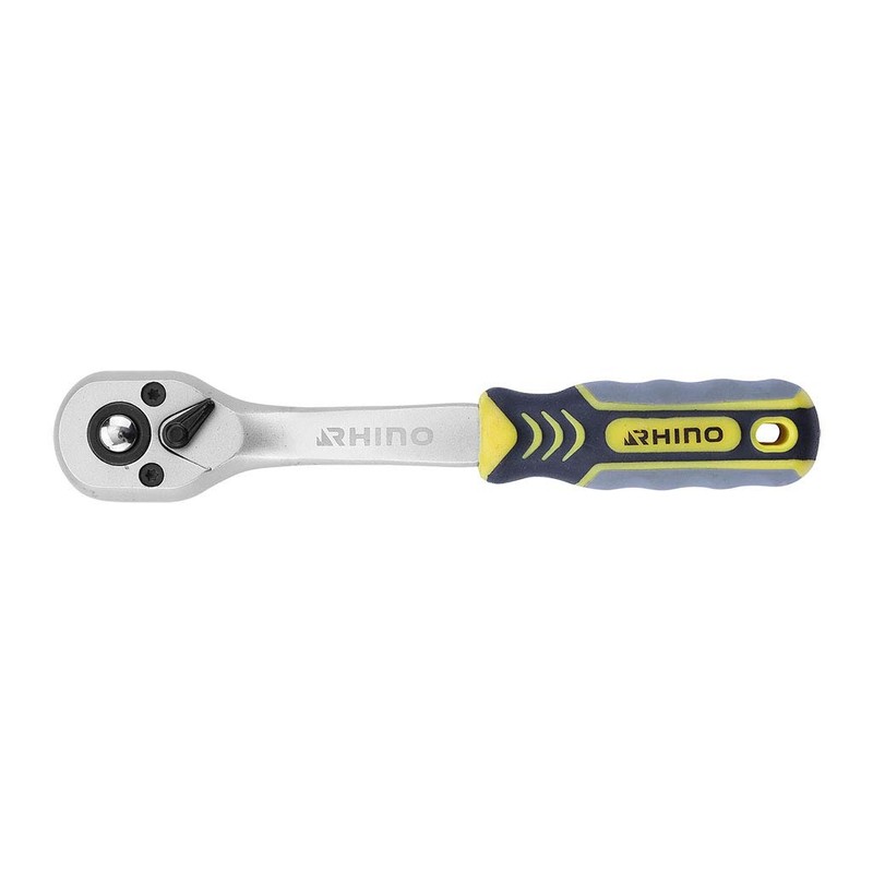 Rhino 9372 Ratchet Socket Wrench Reversible Made of Steel (Chrome